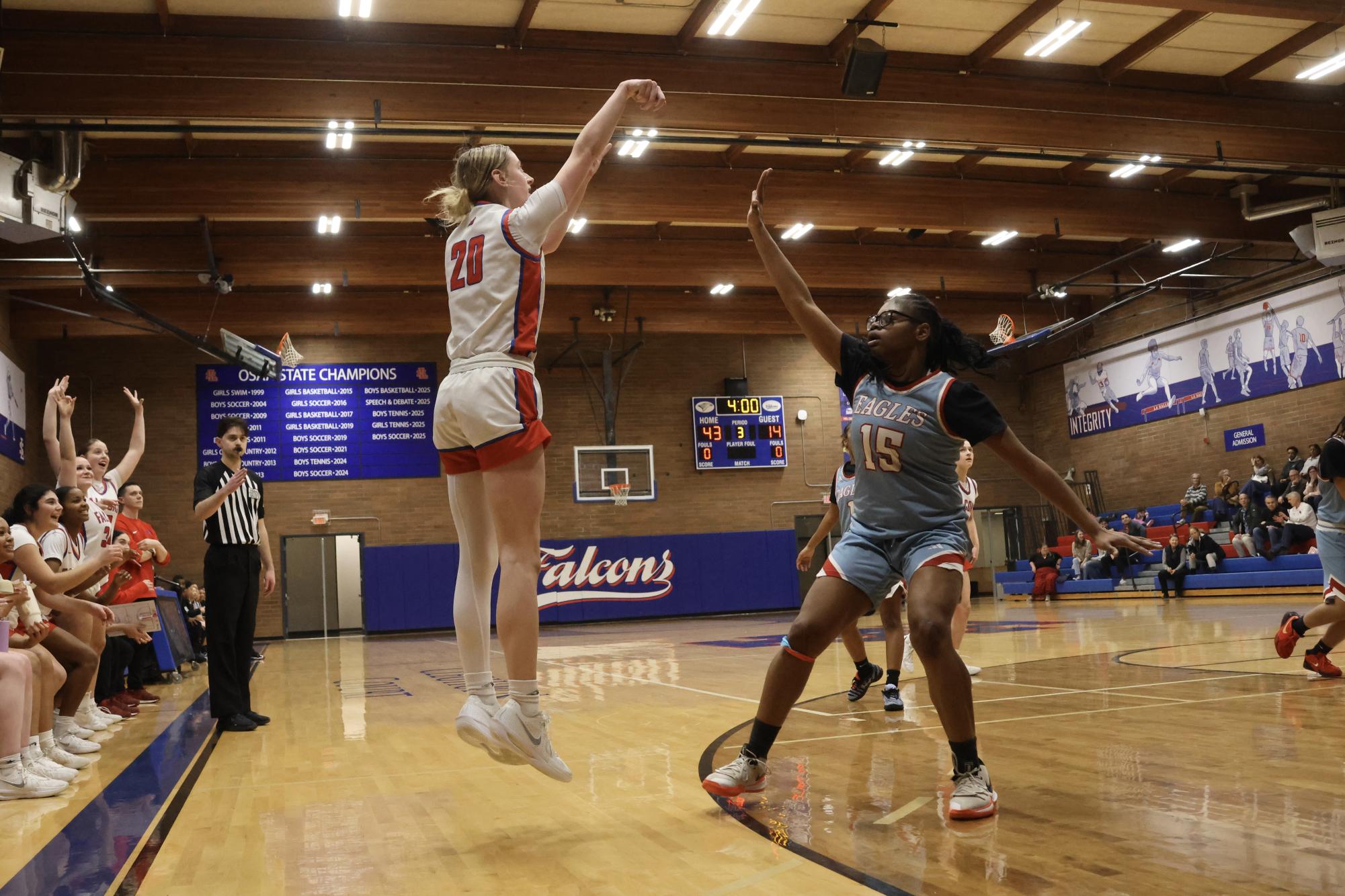 Photo Story: Falcons Girls Basketball Steamroll Eagles 61-28 at Home