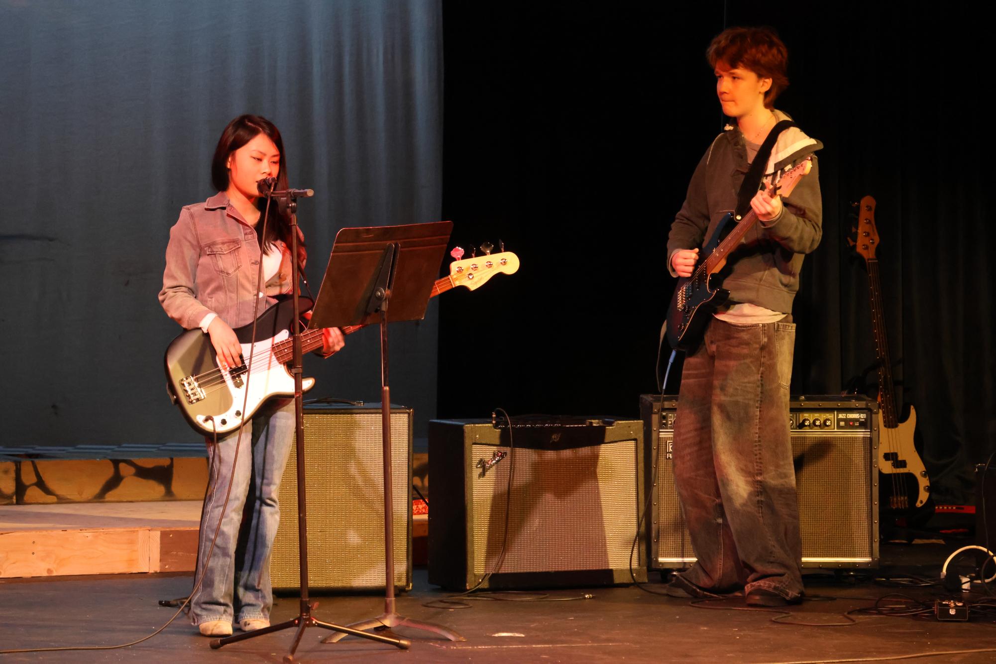 Lasallians Gather in the Theater for Open Mic Night