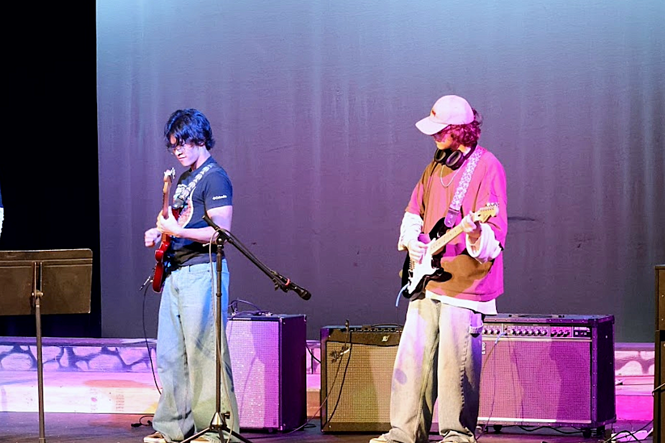 Lasallians Gather in the Theater for Open Mic Night