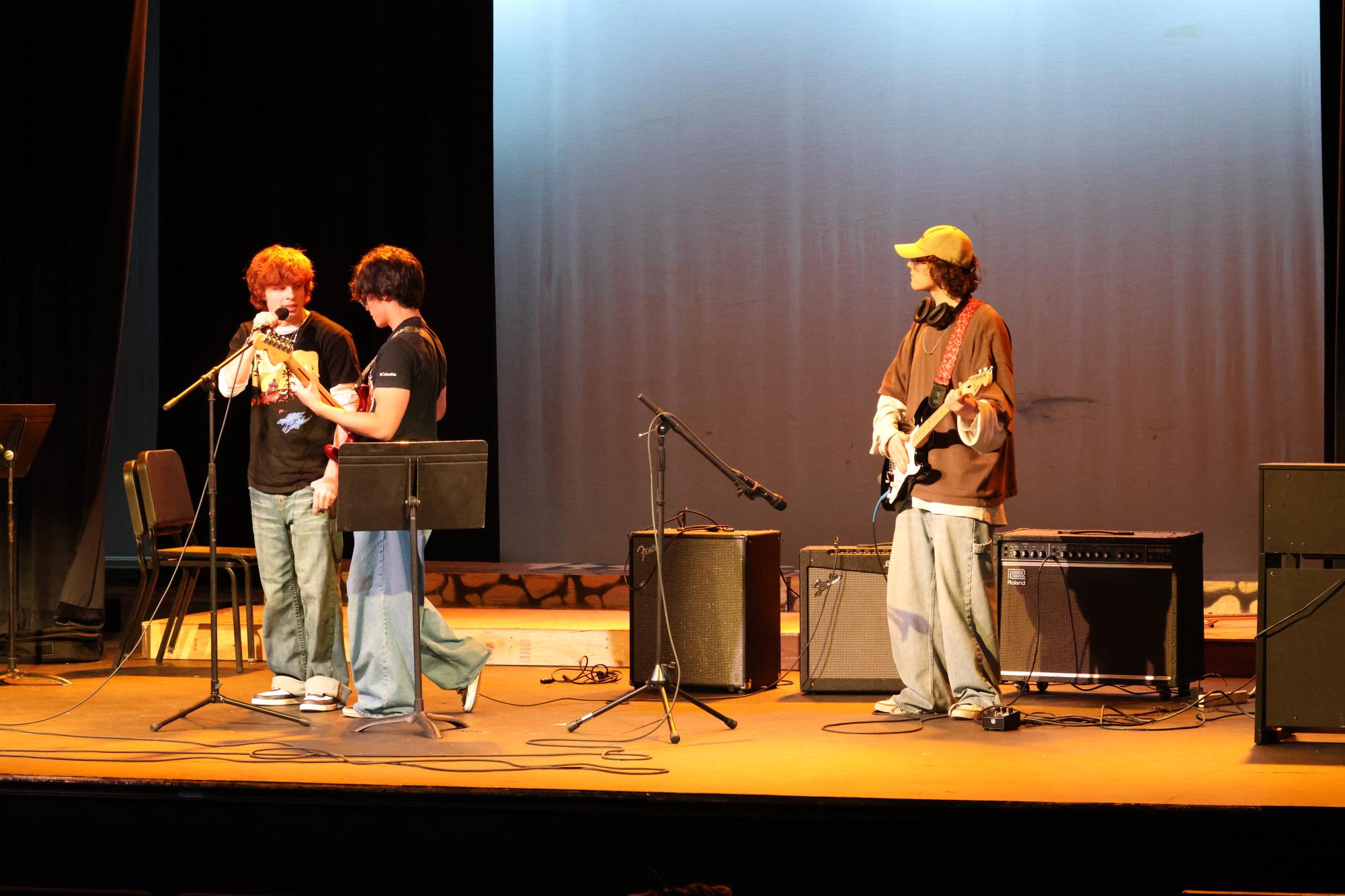 Lasallians Gather in the Theater for Open Mic Night