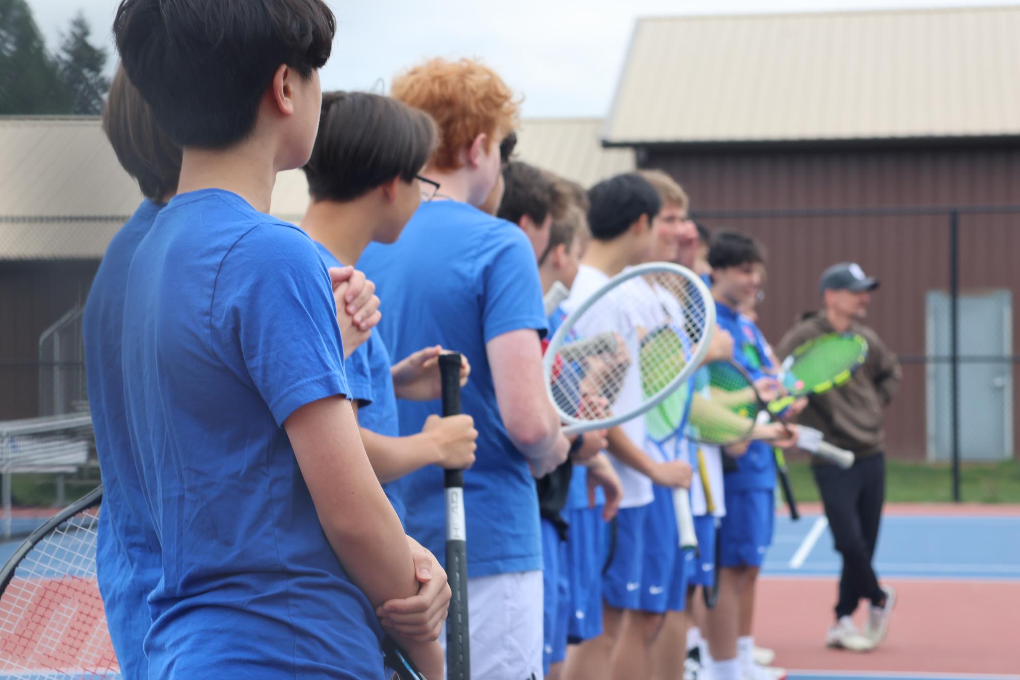 Photo Story: Boys Varsity Tennis Remains Undefeated in League, Winning Against Centennial High School