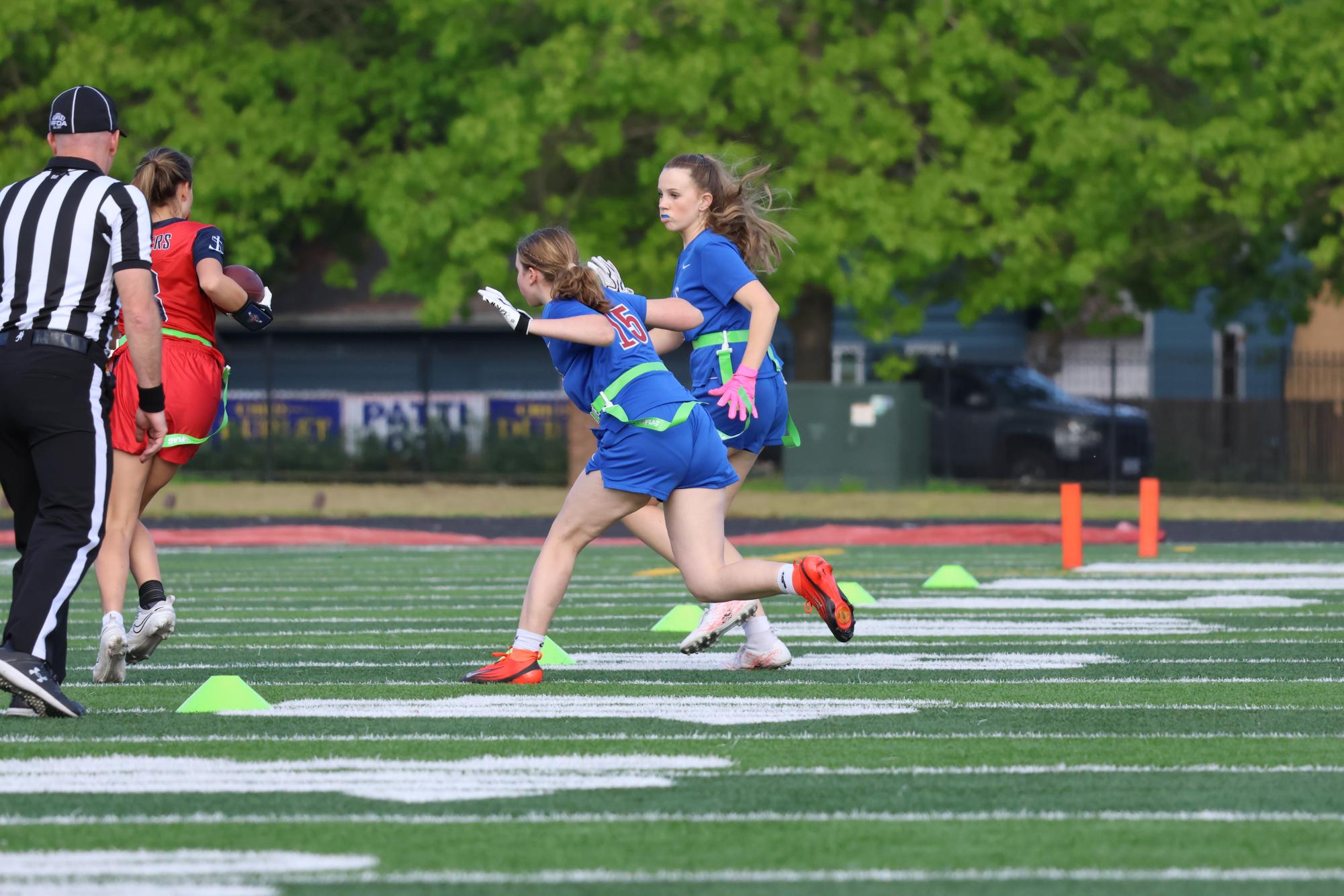 Photo Story: Girls Flag Football Team Sweeps Aside Lakers 13-6 in First Game of Doubleheader