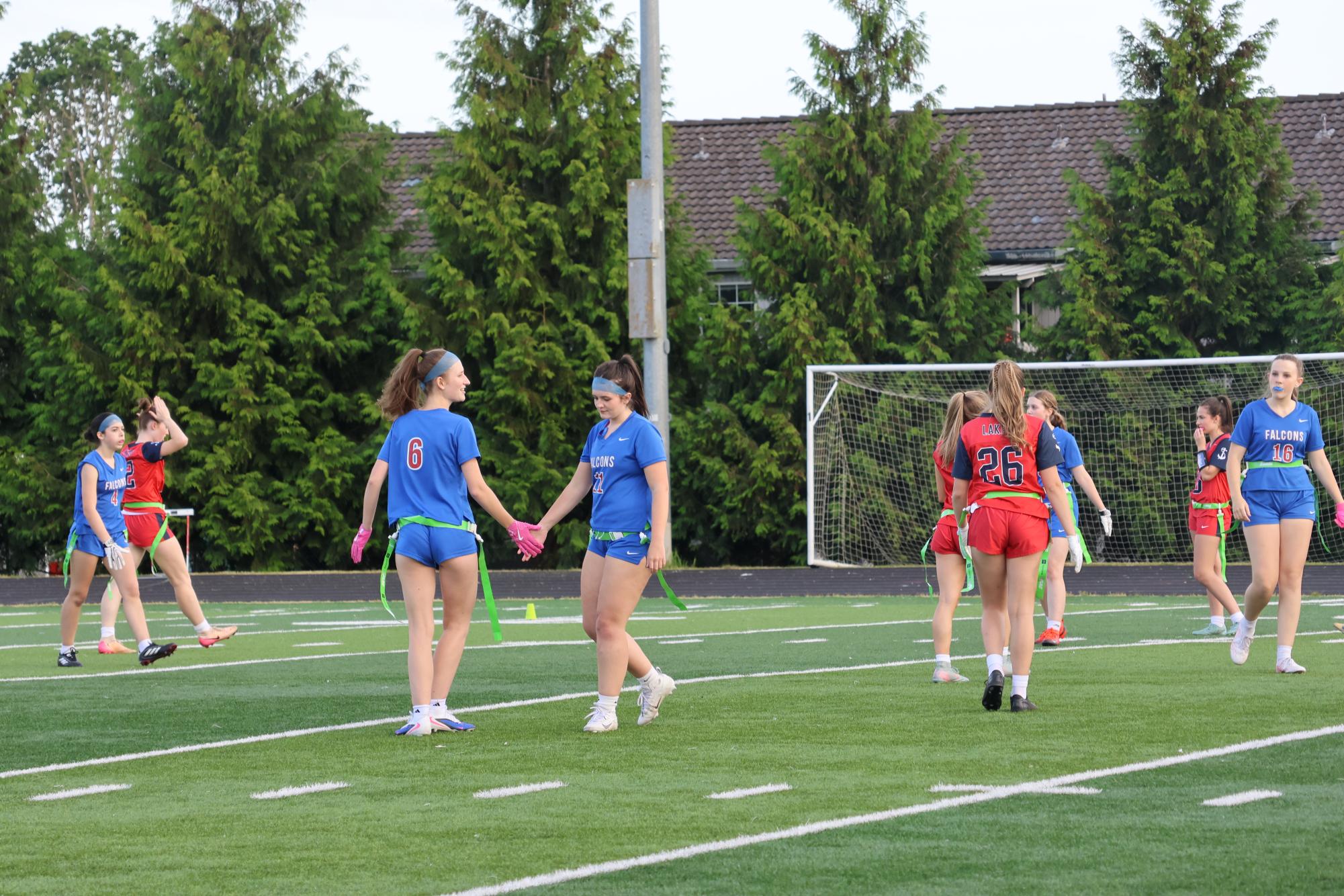 Photo Story: Girls Flag Football Team Sweeps Aside Lakers 13-6 in First Game of Doubleheader