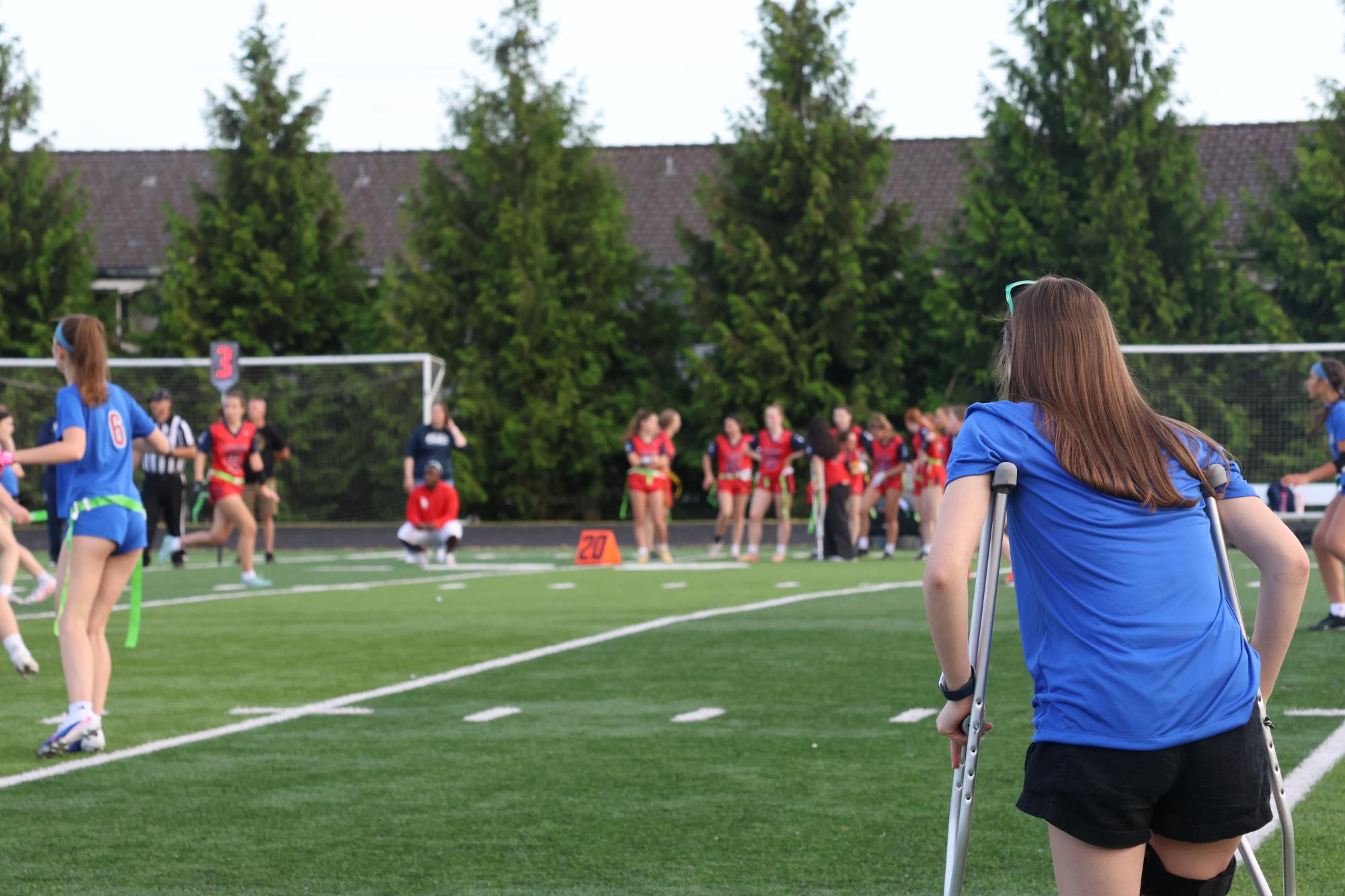 Photo Story: Girls Flag Football Team Sweeps Aside Lakers 13-6 in First Game of Doubleheader