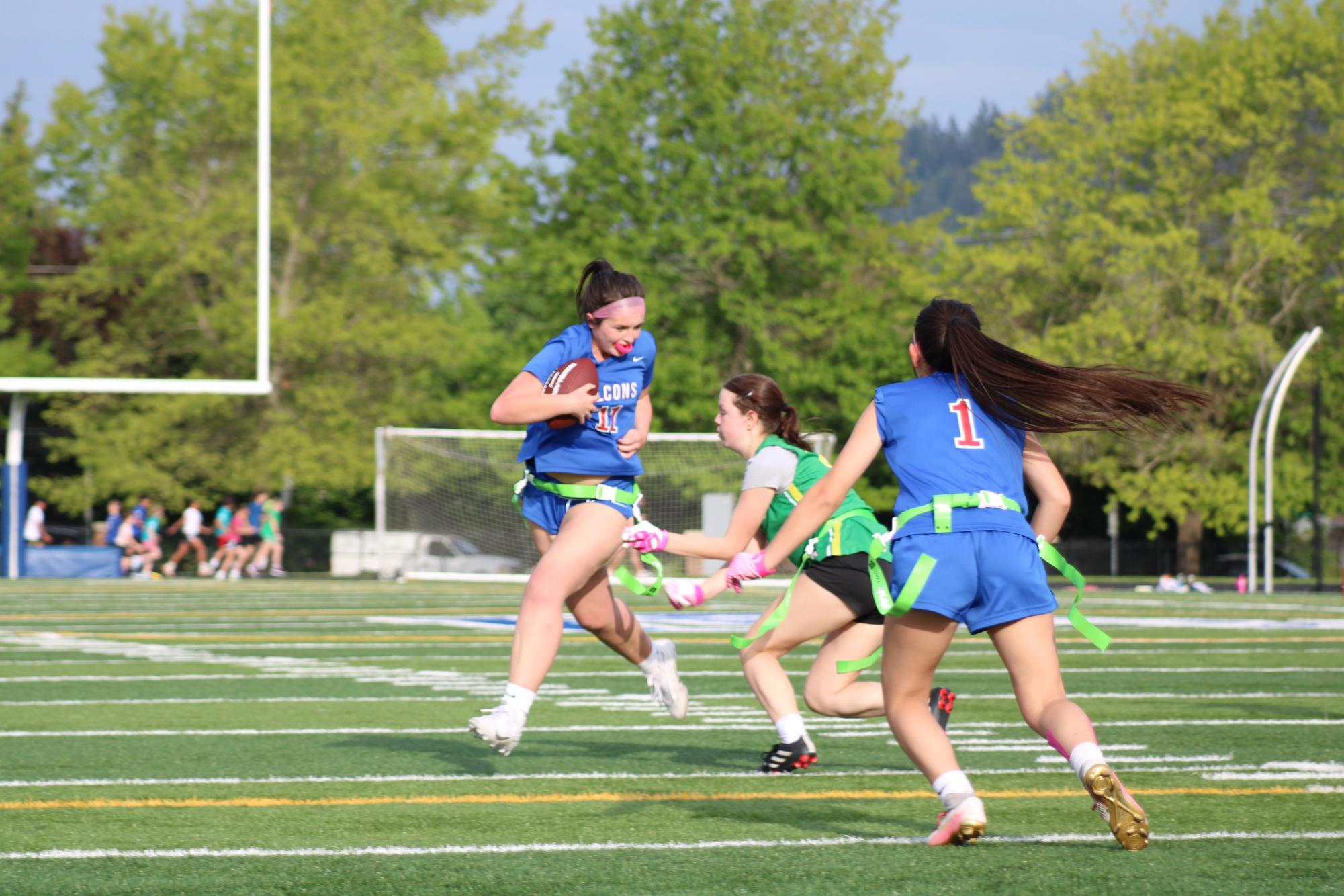 Photo Story: Girls Flag Football Routs Cleveland in 39-12 Domination