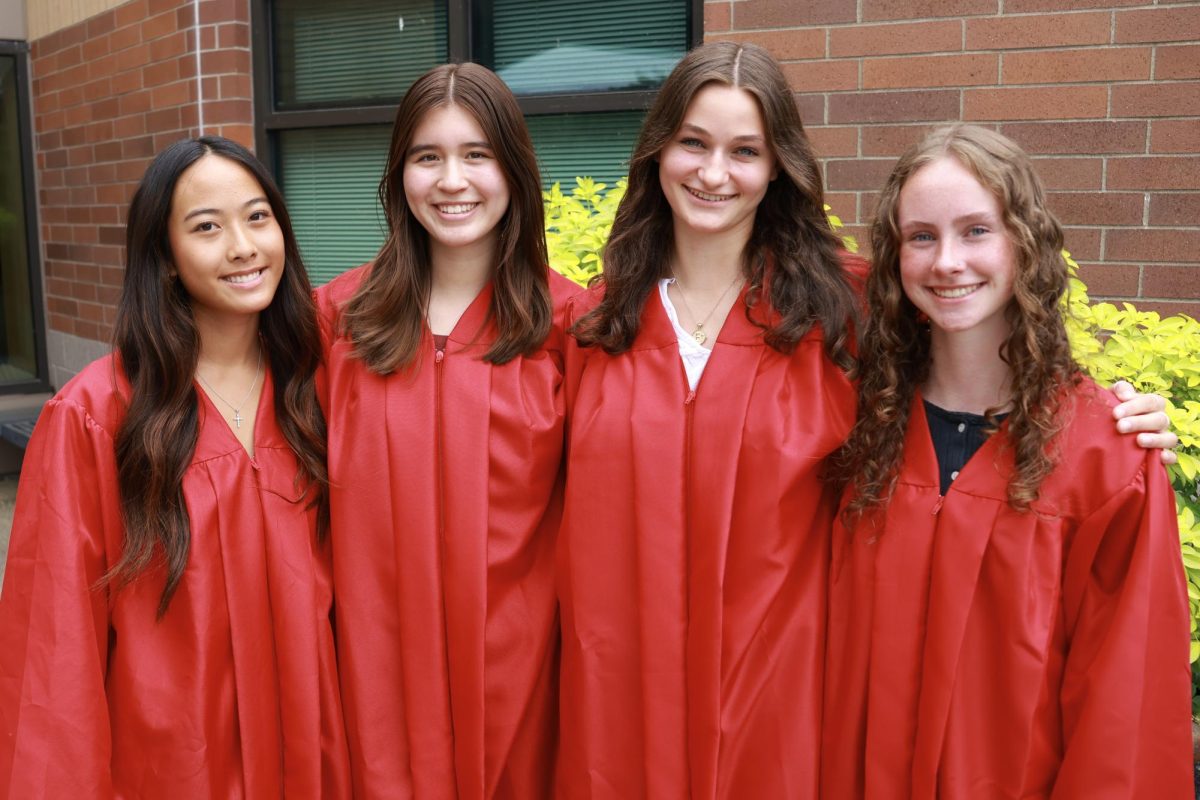 This year’s valedictorians and salutatorians will be attending college mainly in the South and Midwest, with valedictorian Kyra Nguyen headed to Texas Tech University in Lubbock, Texas, valedictorian Adina Dominitz starting at Rice University in Houston, salutatorian Esmé Ryznar traveling to Kenyon College in Gambier, Ohio, and salutatorian Ali Moran ending up at Creighton University in Omaha, Nebraska.